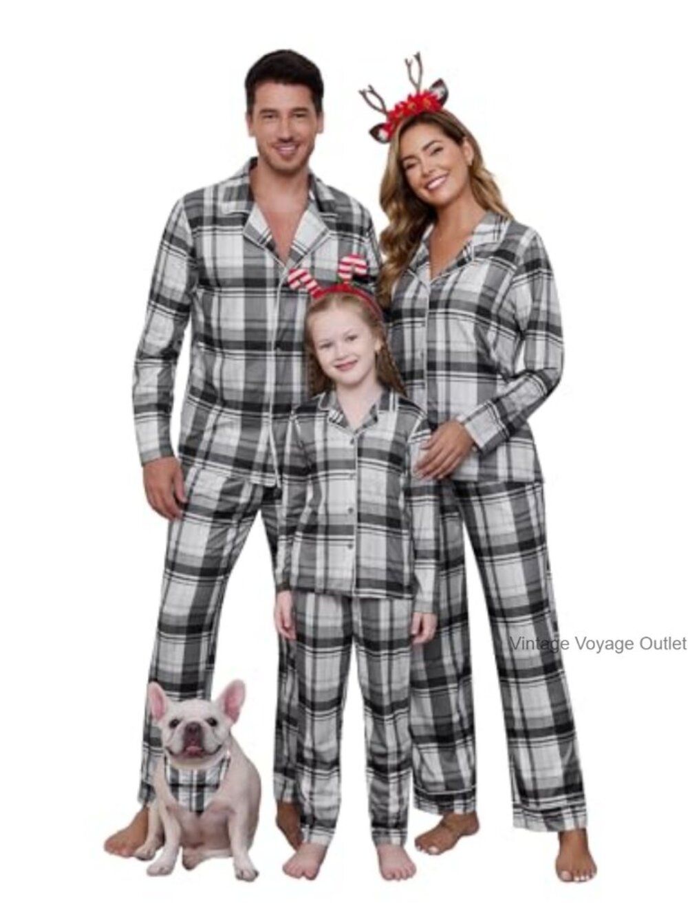 Long Sleeve Button Down Pajama Set - Soft Lounge Sleepwear for Men & Women